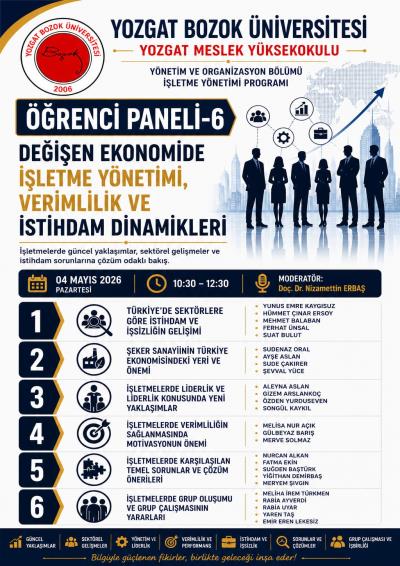 Öğrenci Paneli - 6 - Değişen Ekonomide İşletme Yönetimi, Verimlilik ve İstihdam Dinamikleri