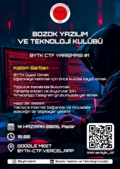 Bozok Yazılım ve Teknoloji Kulubü - BYTK CTF Yarışması