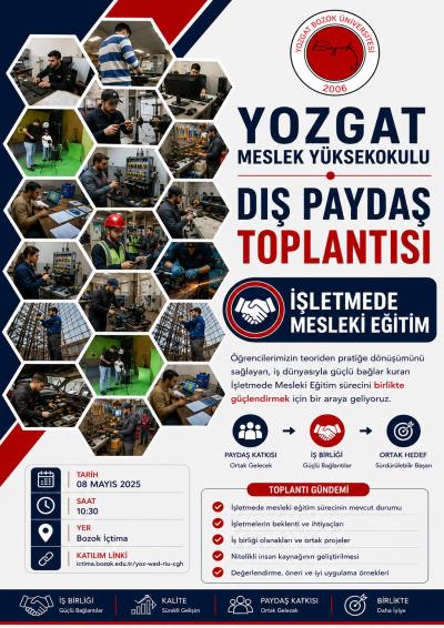 Yozgat Meslek Yüksekokulu Dış Paydaş Toplantısı